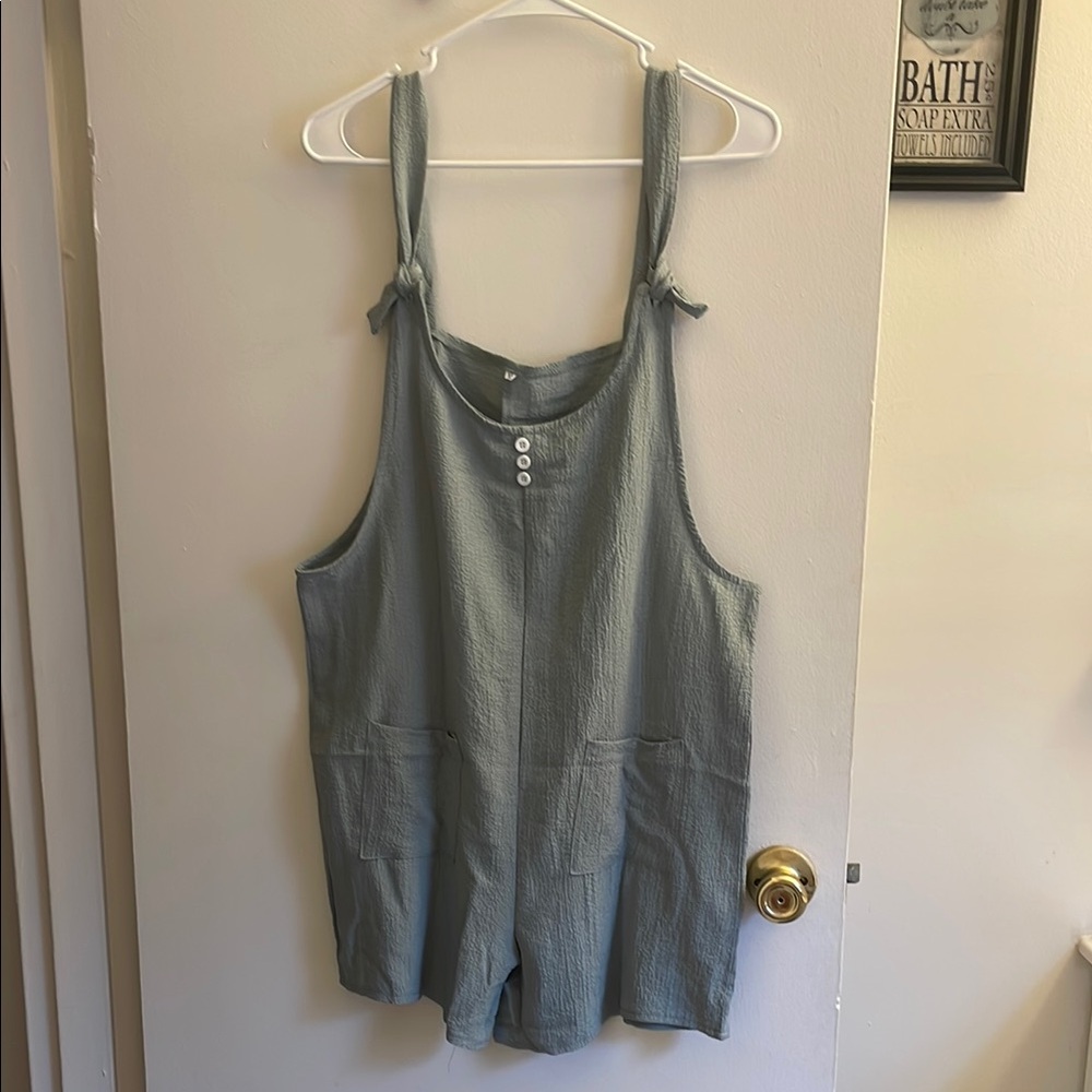Women's Sleeveless Gray Romper